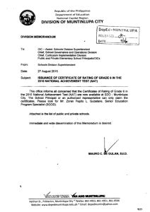 Unnumberred Memo .